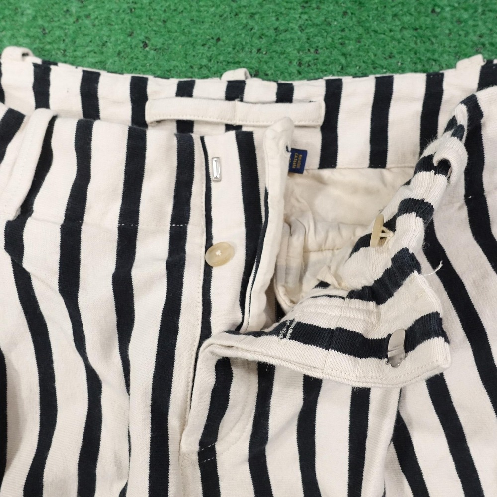 Polo Ralph Lauren Pants Womens 10 White Striped Capri Nautical Pockets 32x23 - Picture 3 of 9